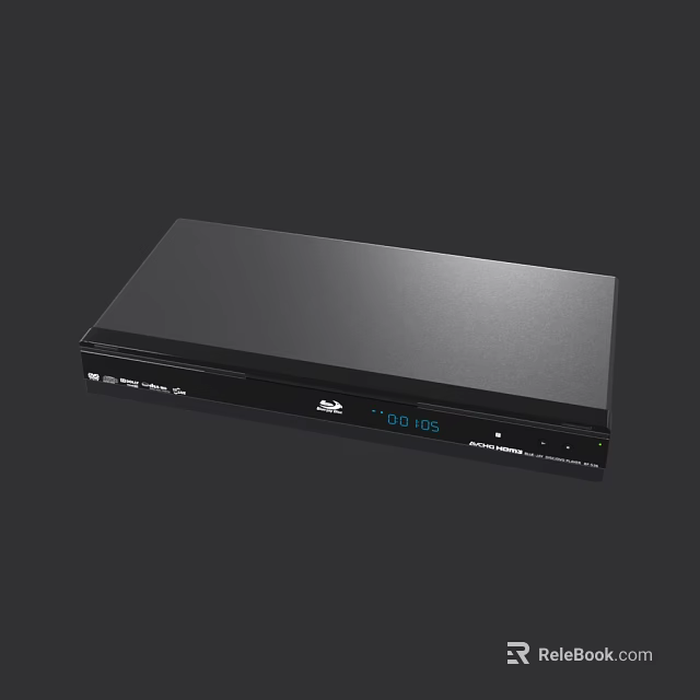 Sleek Black Headphone Speaker With Digital Display And Marantz Quality Sound 3d model 