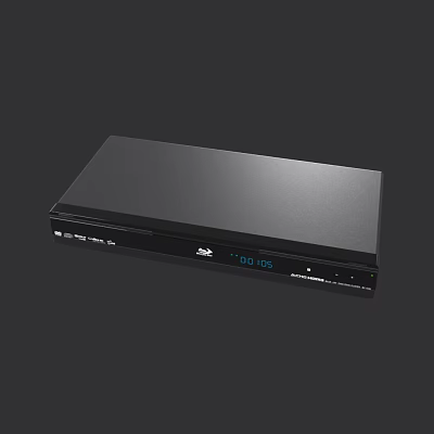 Sleek Black Headphone Speaker With Digital Display And Marantz Quality Sound 3d model
