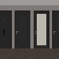Different Styles Of Black Interior Doors With Gold Handles And Glass Panels