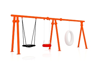 Multiplayer Swing Outdoor Swing Venue Swing Children Swing Rack Multifunctional Swing 3d model