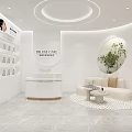 Modern Minimalist Light Luxury Beauty Skincare Salon Storefront Design With Fresh Green Plants Decoration