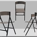Modern Dining Chairs With Wooden Seats And Black Metal Frame Design