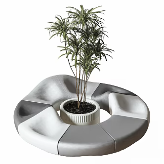 Modern shopping mall card holder arc-shaped card holder special-shaped card holder outdoor card holder outdoor park seat 3d model