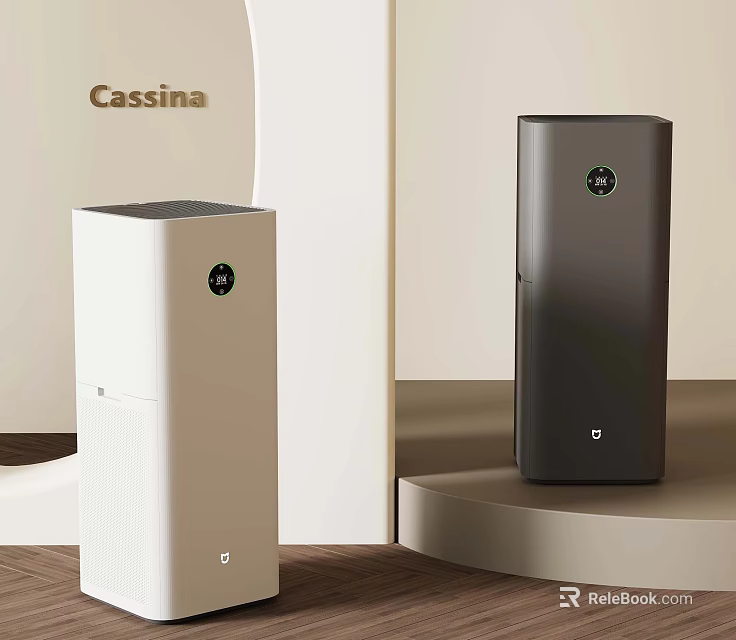 Cassina Modern Air Purifiers White and Dark Gray Design Models 3d model