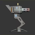 laser tower turret turntable sci-fi tower defense game tower defense sci-fi turret game turret game turret 3d model