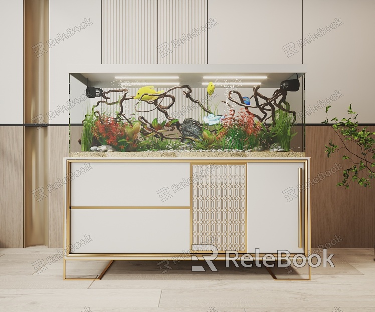 Light Luxury Fish Tank Glass Fish Tank Aquarium Display Cabinet Side Cabinet model