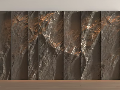Modern rubble wall rock wall rubble background wall 3d model