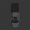 Silver Modern Pickup Truck With Front Grille Bed And Reflective Wheels