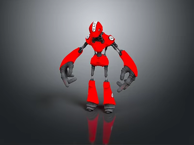 Robot Assistant Small Robot Butler Robot Butler Figure Game Figure 3d model