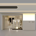 Modern Minimalist Clothing Store Interior With Mirrors Lighting And Display Racks