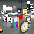 Art Installations Diverse Collection Including Sculptures Lamps Photo Frames Clocks and Decorative Pieces