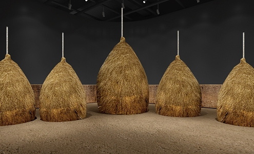 New Chinese style hay leaf haystack 3d model