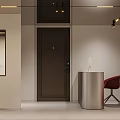 Modern Public Office Space With Open Layout White Desks Chairs Green Plant Staircase And Bookshelves