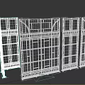 Traditional Chinese Wooden Room Dividers With Geometric Patterns Light Panels And Circular Motifs