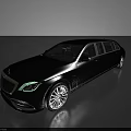 Black Luxury Stretch Sedan With Sleek Exterior And Elegant Alloy Wheels
