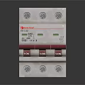 White Residual Current Device EL 30 With Red Button Green Indicators And Mounting Holes