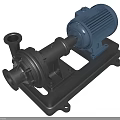 Industrial Pump Equipment Featuring Electric Motor And Robust Base Frame Structure 3d model