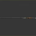Decorative Sword Featuring Blue Blade And Ornate Brown Gold Hilt With Star Guard