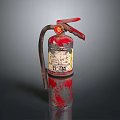Building Safety Red Fire Extinguisher Device With Instruction Label