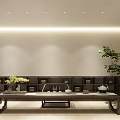 Elegant Wine Cellar Interior With Wooden Racks Neatly Arranged Bottles Decorative Mirror And Central Table