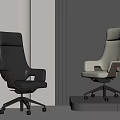 Modern Minimalist Office Chairs Black And Beige High Back With Ergonomic Armrests And Swivel Wheels