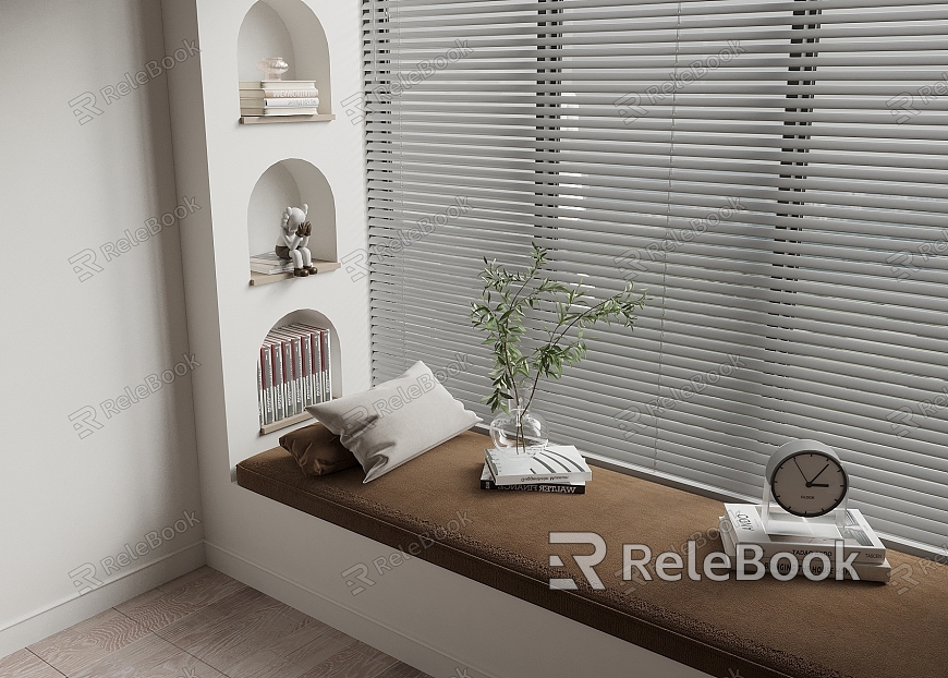 Bay Window Cushion Bay Window Cabinet Floating Window Sill model