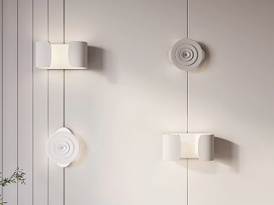 Modern Minimalist Wall Lamps With Clean Lines And White Finish For Interior Walls 3d model