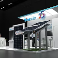 Timesolar 25 Modern Exhibition Booth With Solar Panels Display And Staff Lighting