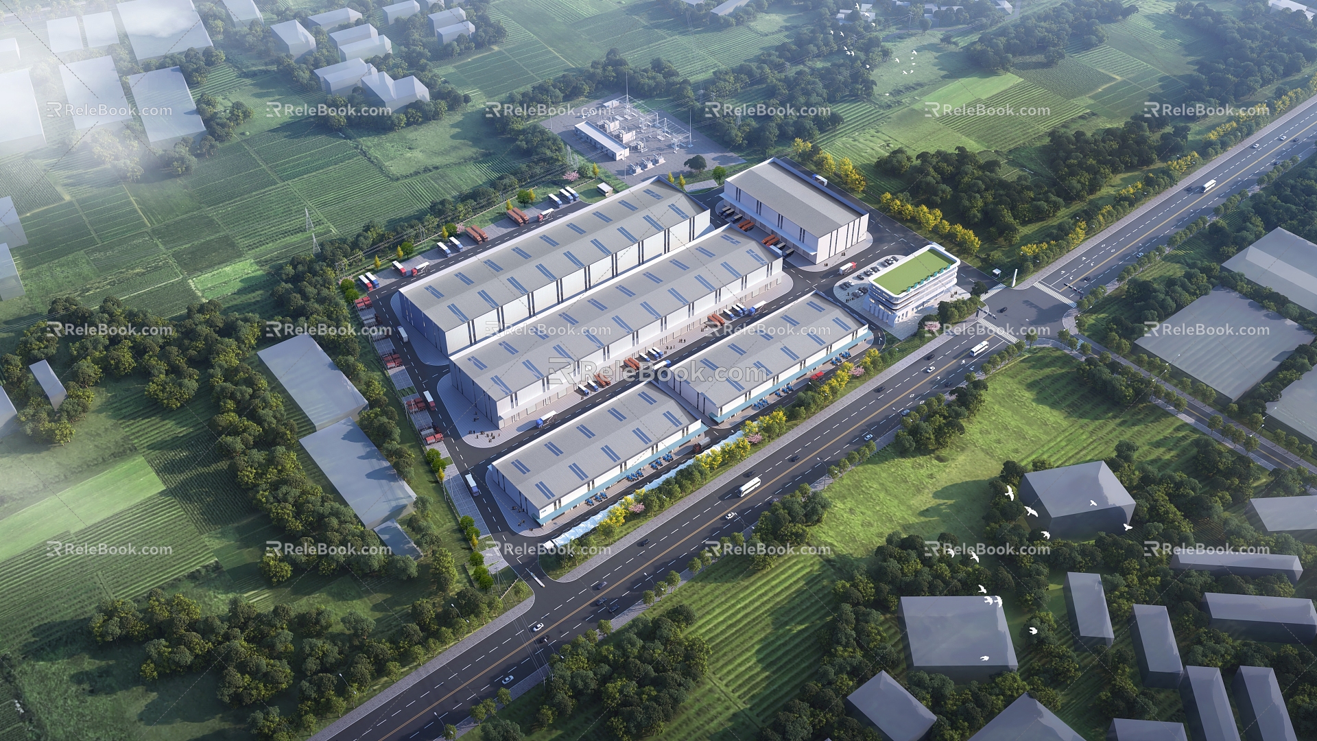 Logistics Park 3d model