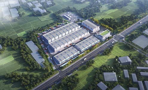 Logistics Park 3d model