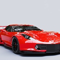 Red Car sports car Corvette 3d model