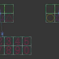 Abstract Geometric Commercial Display Equipment With Colorful Gradient Lines And Shapes