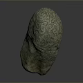 Hand Carved Natural Stone Sculpture With Intricate Spiral Patterns And Smooth Surface
