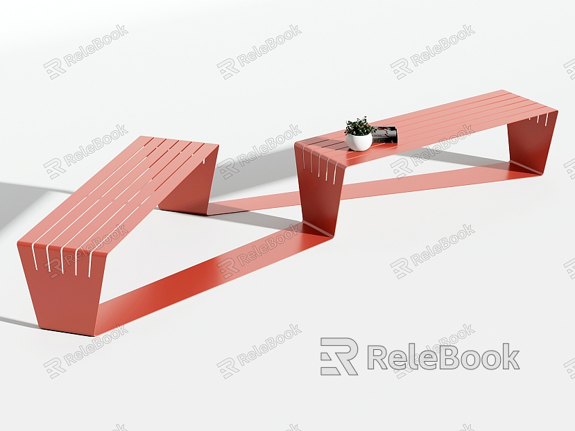 Outdoor landscape bench model