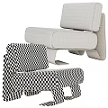 Modern Single Sofa With Beige Leather Upholstery And Sleek Metal Frame Design