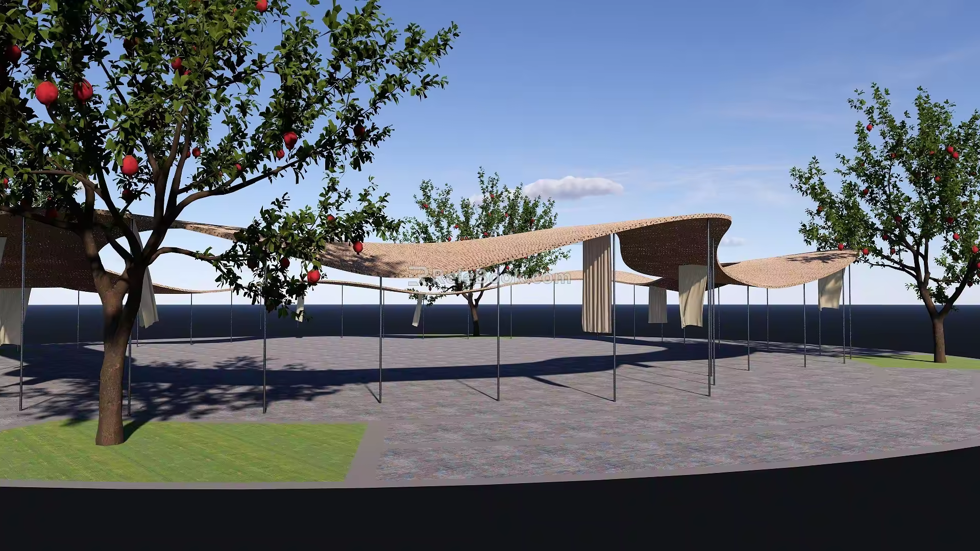 Modern gallery frame Special-shaped gallery frame Curved streamline gallery frame Timber 3d model
