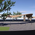 Modern gallery frame Special-shaped gallery frame Curved streamline gallery frame Timber 3d model