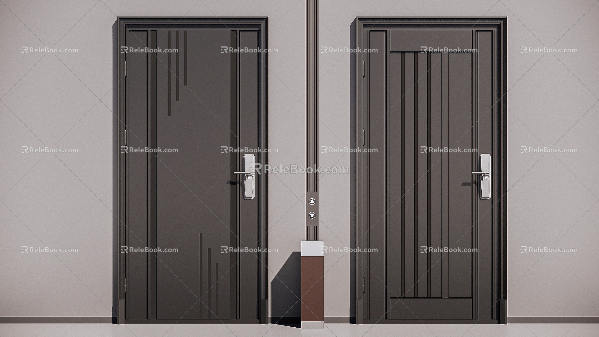 Modern security door 3d model