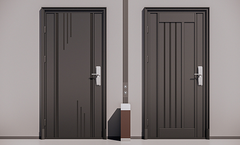 Modern security door 3d model