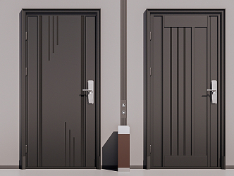 Modern security door 3d model