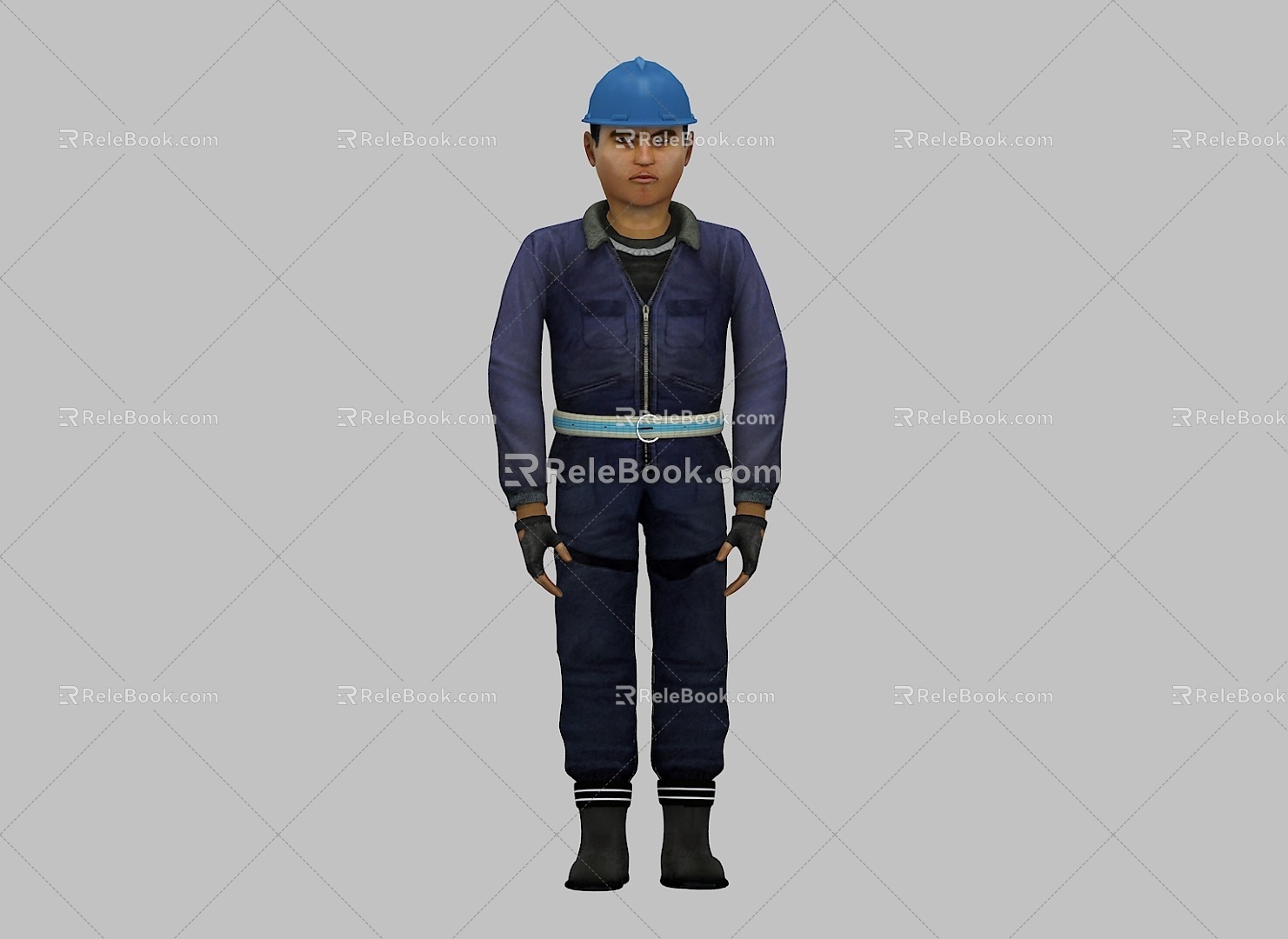 workers miners 3d model