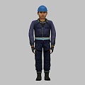 workers miners 3d model