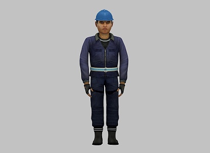 workers miners 3d model