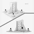 Reinforced Industrial Metal Bracket Structure With Base Plate And Fixing Bolts