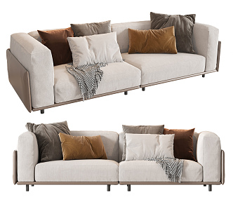 modern double sofa 3d model