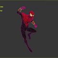Spider Man Character In Red And Black Suit With Dynamic Action Pose