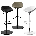 Modern Bar Stools Black Gray White Stylish Adjustable Designs For Home Kitchen 3d model