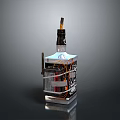 Transparent Square Bottle With Intricate Mechanical Structure And Top Wick Design