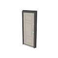 Modern Swing Door Design With Light And Dark Wood Panels And Metal Handles