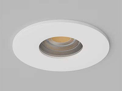 Modern Downlight Spotlight With White Frame And Warm Interior Lighting Design 3d model